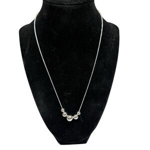 Avon Sterling Silver Bead Necklace NIB vintage 2010